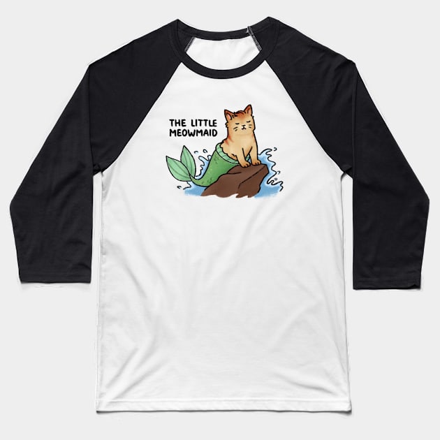 The Little Meowmaid Baseball T-Shirt by drawforpun